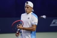 Sebastian Baez at the 2023 Winston-Salem Open.